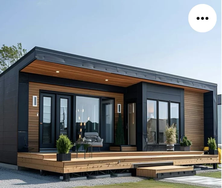 Modern nutec home black cladding timber deck Cape Town